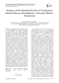 Analysis and Evaluating Security of Component-Based Software Development: A Security Metrics Framework