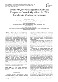Extended Queue Management Backward Congestion Control Algorithms for Web Transfers in Wireless Environment