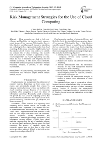 Risk Management Strategies for the Use of Cloud Computing