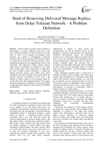 Need of Removing Delivered Message Replica from Delay Tolerant Network - A Problem Definition