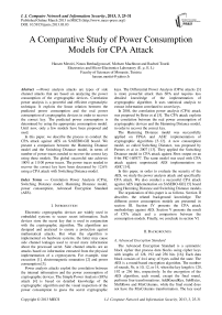 A Comparative Study of Power Consumption Models for CPA Attack