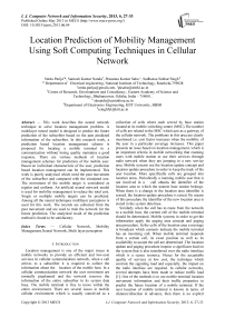 Location Prediction of Mobility Management Using Soft Computing Techniques in Cellular Network