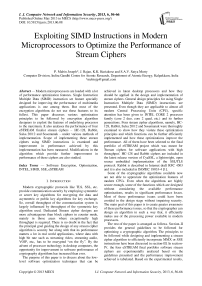 Exploiting SIMD Instructions in Modern Microprocessors to Optimize the Performance of Stream Ciphers