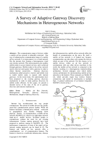 A Survey of Adaptive Gateway Discovery Mechanisms in Heterogeneous Networks