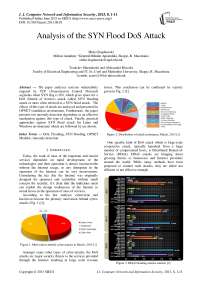 Analysis of the SYN Flood DoS Attack