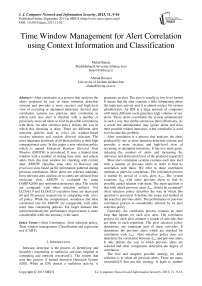 Time Window Management for Alert Correlation using Context Information and Classification