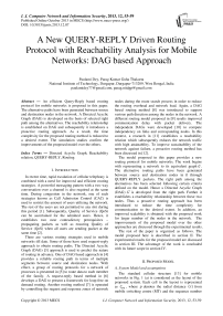 A New QUERY-REPLY Driven Routing Protocol with Reachability Analysis for Mobile Networks: DAG based Approach