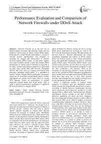 Performance Evaluation and Comparison of Network Firewalls under DDoS Attack