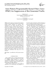 Auto-Pattern Programmable Kernel Filter (Auto-PPKF) for Suppression of Bot Generated Traffic