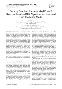 Security Solutions for Networked Control Systems Based on DES Algorithm and Improved Grey Prediction Model