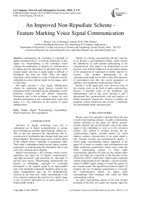 An Improved Non-Repudiate Scheme-Feature Marking Voice Signal Communication