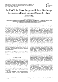 An EVCS for Color Images with Real Size Image Recovery and Ideal Contrast Using Bit Plane Encoding