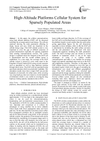 High-Altitude Platforms Cellular System for Sparsely Populated Areas