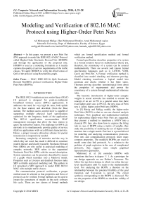 Modeling and Verification of 802.16 MAC Protocol using Higher-Order Petri Nets