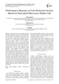 Performance Measures of Tele-Protection System Based on Networked Microwave Radio Link