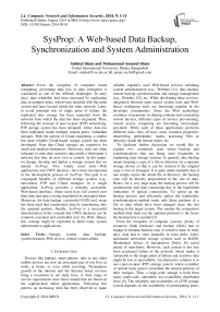 SysProp: A Web-based Data Backup, Synchronization and System Administration