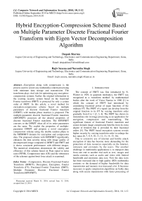 Hybrid Encryption-Compression Scheme Based on Multiple Parameter Discrete Fractional Fourier Transform with Eigen Vector Decomposition Algorithm