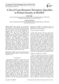 A Novel Crypt-Biometric Perception Algorithm to Protract Security in MANET