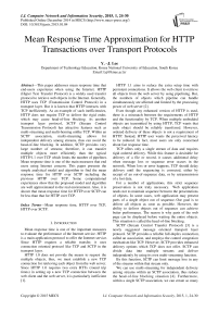 Mean Response Time Approximation for HTTP Transactions over Transport Protocols