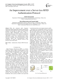 An Improvement over a Server-less‎ RFID Authentication Protocol