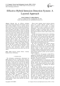 Effective Hybrid Intrusion Detection System: A Layered Approach