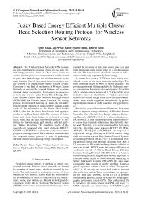 Fuzzy Based Energy Efficient Multiple Cluster Head Selection Routing Protocol for Wireless Sensor Networks