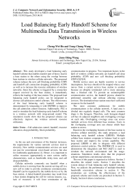 Load Balancing Early Handoff Scheme for Multimedia Data Transmission in Wireless Networks