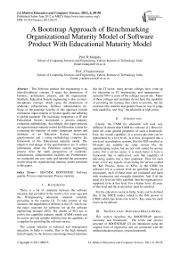 A Bootstrap Approach of Benchmarking Organizational Maturity Model of Software Product With Educational Maturity Model