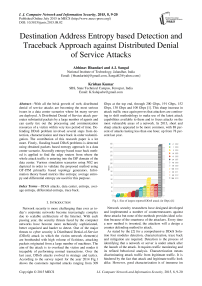 Destination Address Entropy based Detection and Traceback Approach against Distributed Denial of Service Attacks