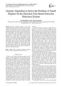 Genetic Algorithm to Solve the Problem of Small Disjunct In the Decision Tree Based Intrusion Detection System