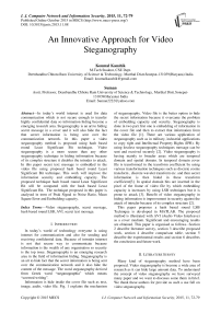 An Innovative Approach for Video Steganography