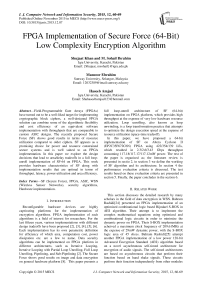 FPGA Implementation of Secure Force (64-Bit) Low Complexity Encryption Algorithm