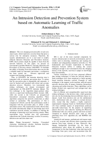 An Intrusion Detection and Prevention System based on Automatic Learning of Traffic Anomalies
