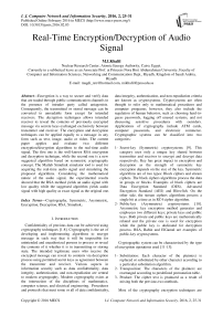 Real-Time Encryption/Decryption of Audio Signal