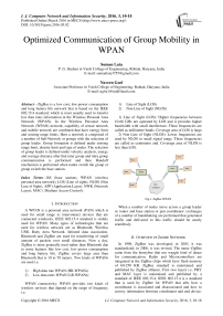 Optimized Communication of Group Mobility in WPAN