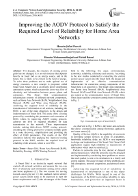 Improving the AODV Protocol to Satisfy the Required Level of Reliability for Home Area Networks