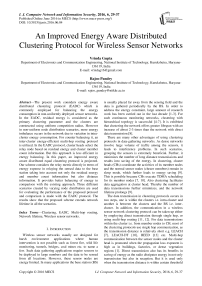 An Improved Energy Aware Distributed Clustering Protocol for Wireless Sensor Networks
