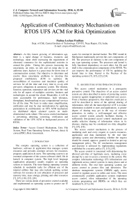 Application of Combinatory Mechanism on RTOS UFS ACM for Risk Optimization