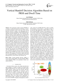 Vertical Handoff Decision Algorithm Based on PRSS and Dwell Time