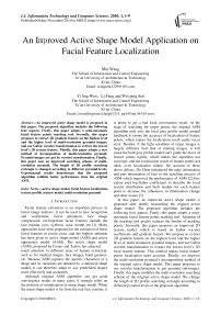 An Improved Active Shape Model Application onFacial Feature Localization