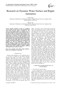 Research on Dynamic Water Surface and Ripple Animation