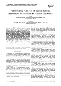 Performance Analysis of Spatial Reused Bandwidth Reservation in Ad Hoc Networks