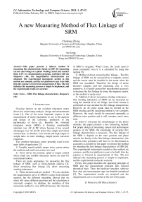 A new Measuring Method of Flux Linkage of SRM