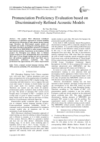 Pronunciation Proficiency Evaluation based on Discriminatively Refined Acoustic Models