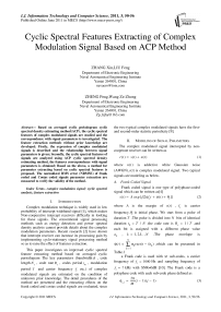 Cyclic Spectral Features Extracting of Complex Modulation Signal Based on ACP Method