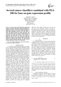 Several cancer classifiers combined with PLS-DR for base on gene expression profile