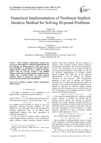 Numerical Implementation of Nonlinear Implicit Iterative Method for Solving Ill-posed Problems