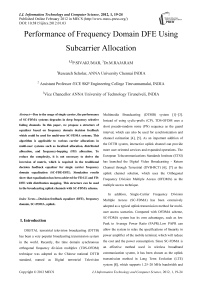 Performance of Frequency Domain DFE Using Subcarrier Allocation