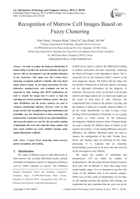 Recognition of Marrow Cell Images Based on Fuzzy Clustering
