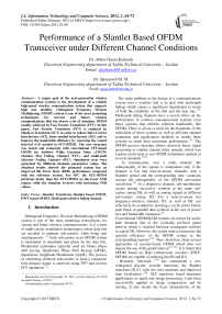 Performance of a Slantlet Based OFDM Transceiver under Different Channel Conditions